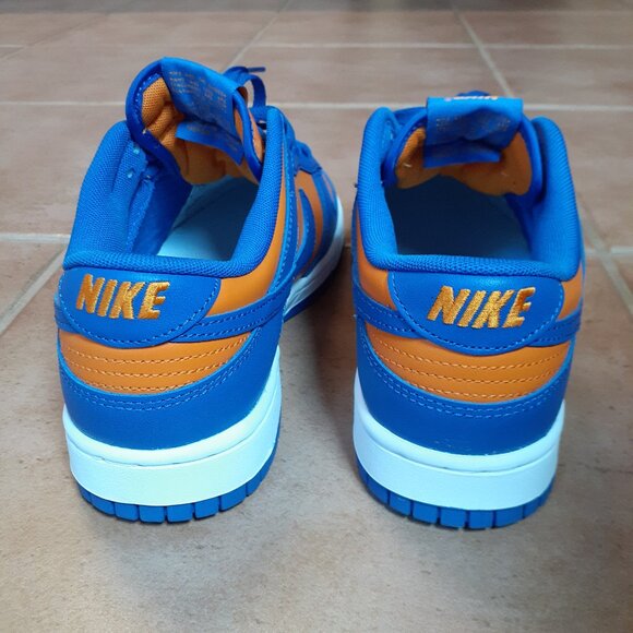 Size 9 Dunk Low Knicks Blue and Orange Nike Sneakers DV0833-800 - Picture 4 of 9